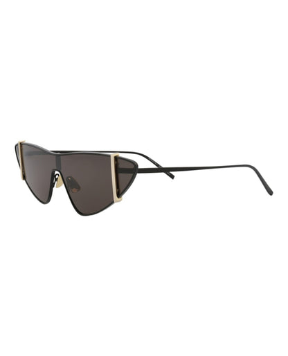 Saint Laurent Cat Eye-Frame Metal Sunglasses Black/Black/Black (SL536-30013534-001)