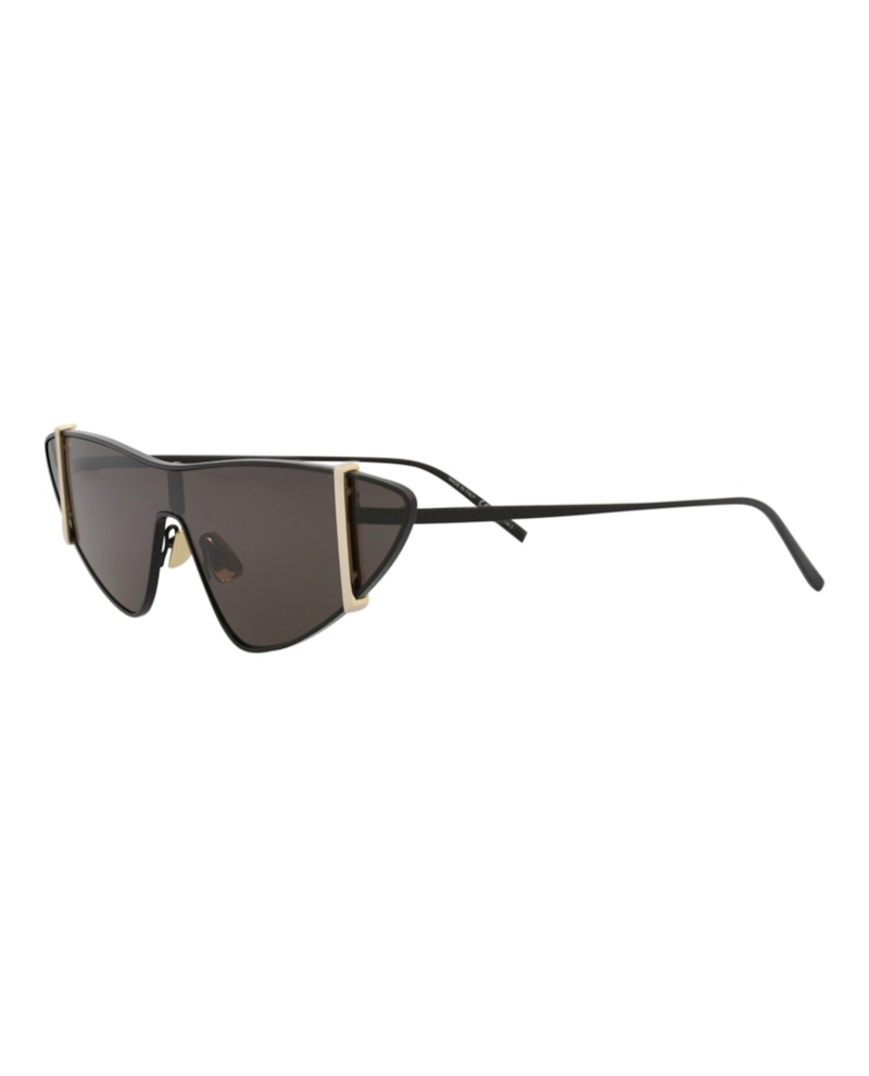 Saint Laurent Cat Eye-Frame Metal Sunglasses Black/Black/Black (SL536-30013534-001)