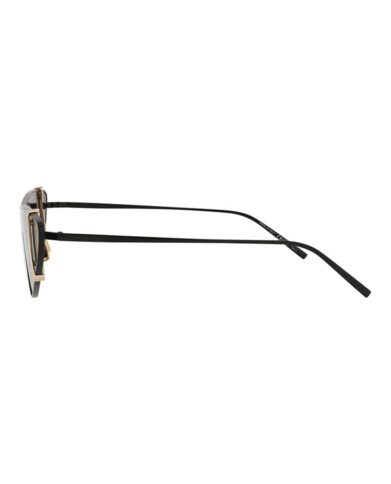 Saint Laurent Cat Eye-Frame Metal Sunglasses Black/Black/Black (SL536-30013534-001)