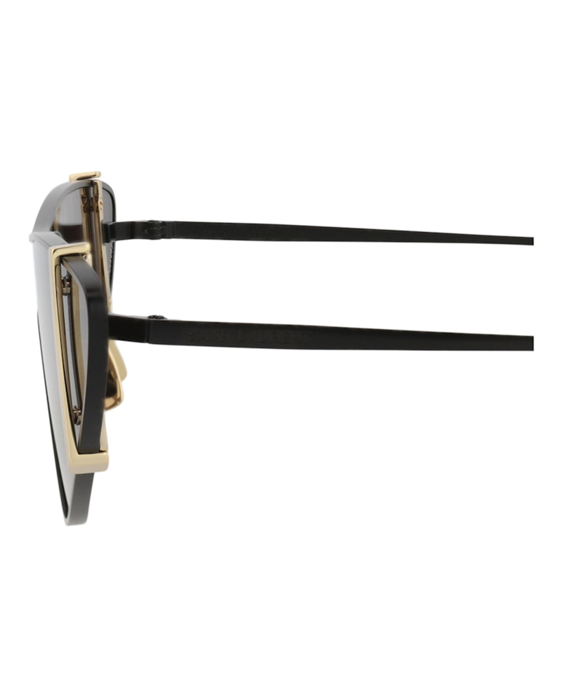 Saint Laurent Cat Eye-Frame Metal Sunglasses Black/Black/Black (SL536-30013534-001)