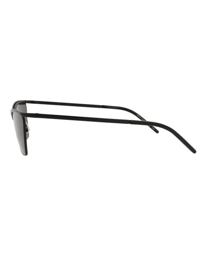 Saint Laurent Cat Eye-Frame Metal Sunglasses Black Black Grey (SL637-30014745-001)