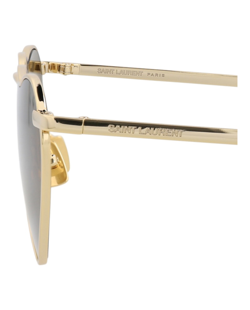 Saint Laurent Cat Eye-Frame Metal Sunglasses Gold Gold Brown (SL301LOULO-30007818-015)