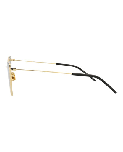 Saint Laurent Cat Eye-Frame Metal Sunglasses Gold/Gold/Brown (SL303JERRY-30007822-011)