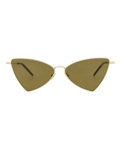 Saint Laurent Cat Eye-Frame Metal Sunglasses Gold/Gold/Brown (SL303JERRY-30007822-011)