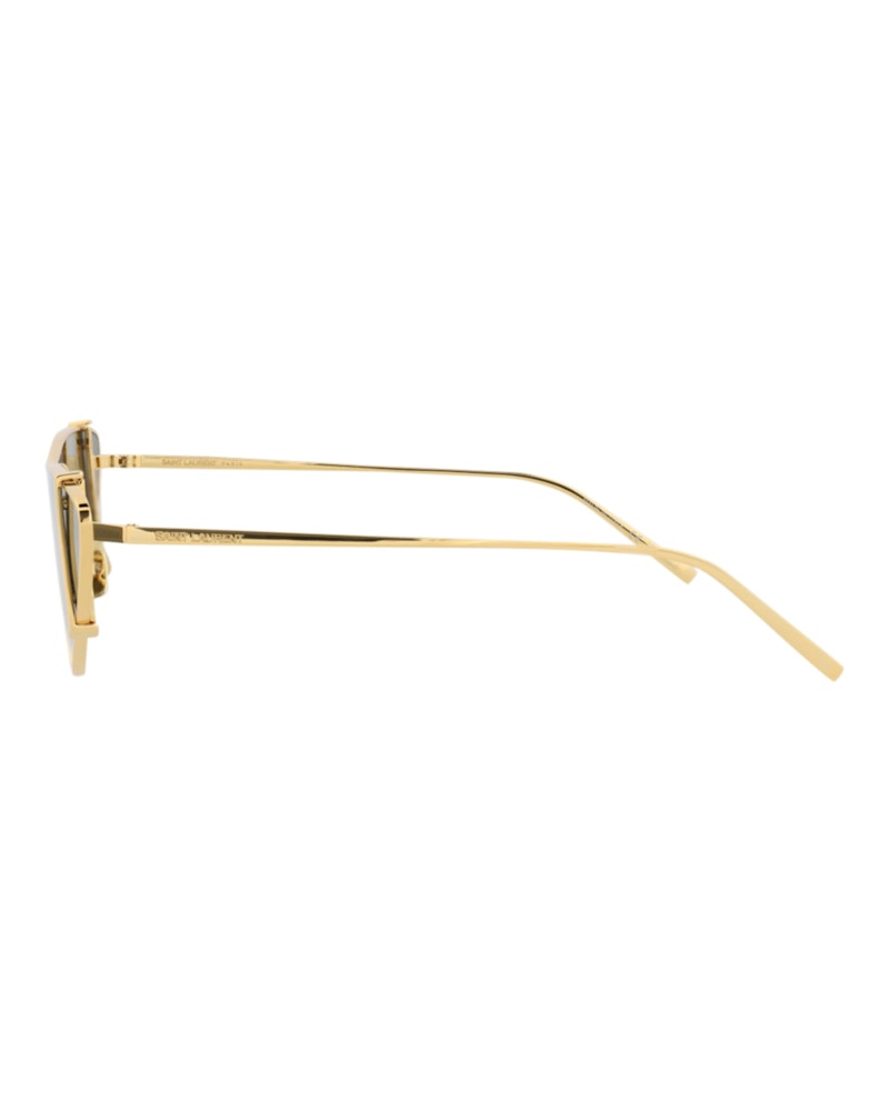 Saint Laurent Cat Eye-Frame Metal Sunglasses Gold/Gold/Grey (SL536-30013534-003)