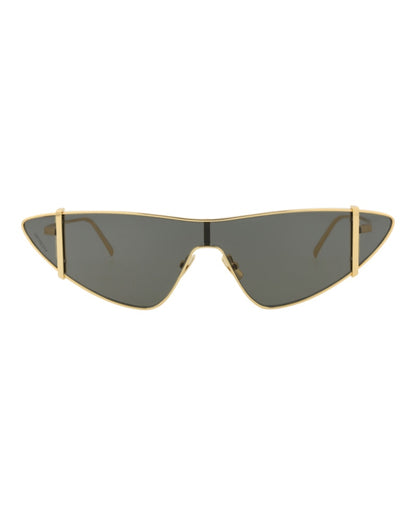 Saint Laurent Cat Eye-Frame Metal Sunglasses Gold/Gold/Grey (SL536-30013534-003)