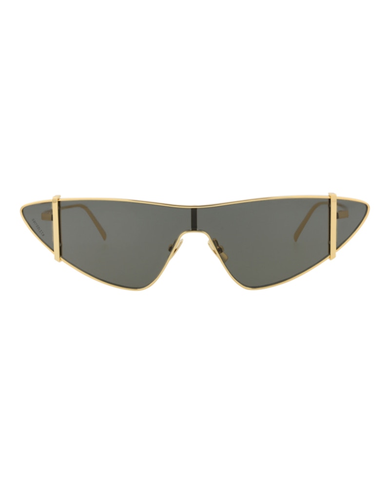 Saint Laurent Cat Eye-Frame Metal Sunglasses Gold/Gold/Grey (SL536-30013534-003)