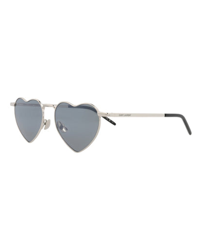 Saint Laurent Cat Eye-Frame Metal Sunglasses Silver Silver Silver (SL301LOULO-30007818-014)