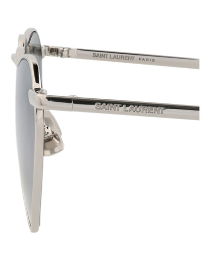 Saint Laurent Cat Eye-Frame Metal Sunglasses Silver Silver Silver (SL301LOULO-30007818-014)