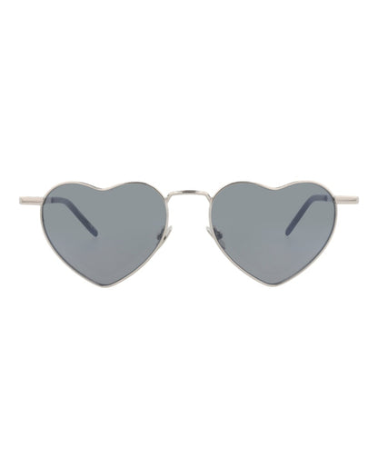 Saint Laurent Cat Eye-Frame Metal Sunglasses Silver Silver Silver (SL301LOULO-30007818-014)
