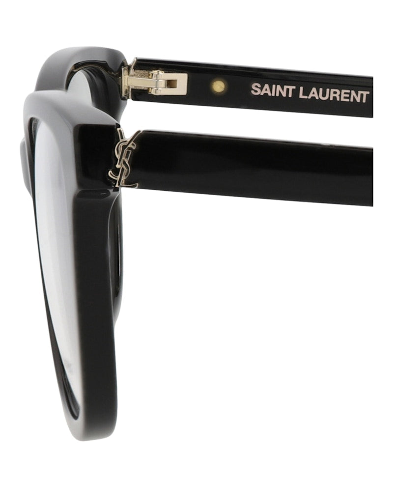 Saint Laurent Cat Eye-Frame Recycled Acetate Optical Frames Black Black Transparent (SLM121-30014323-001)