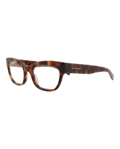 Saint Laurent Cat Eye-Frame Recycled Acetate Optical Frames Havana Havana Transparent (SL643-30014748-003)