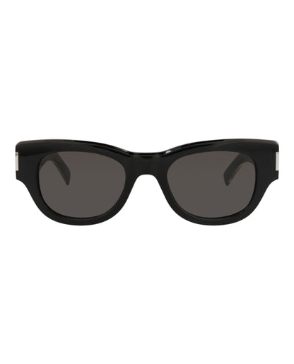 Saint Laurent Cat Eye-Frame Recycled Acetate Sunglasses BLACK CRYSTAL GREY (SL573-30014070-001)