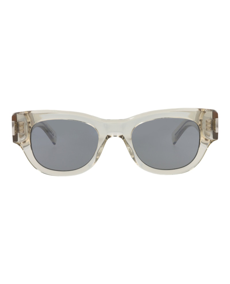 Saint Laurent Cat Eye-Frame Recycled Acetate Sunglasses Beige Beige Silver (SL573-30014070-003)