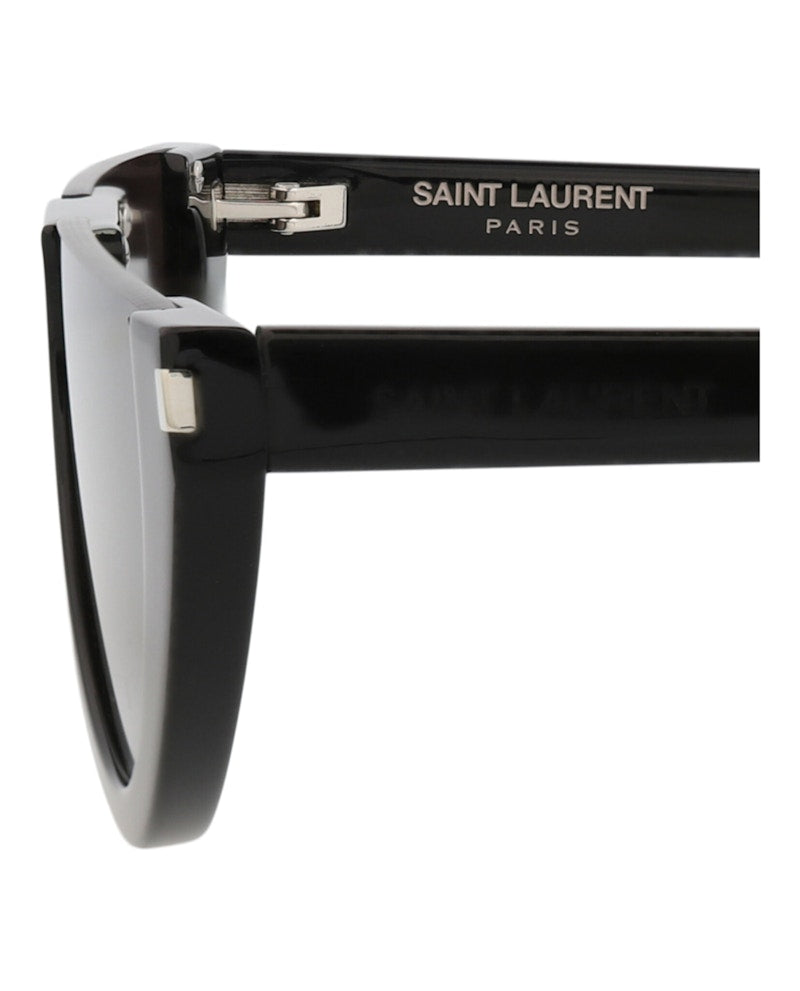 Saint Laurent Cat Eye-Frame Recycled Acetate Sunglasses Black Black Black (SL563-30013780-001)