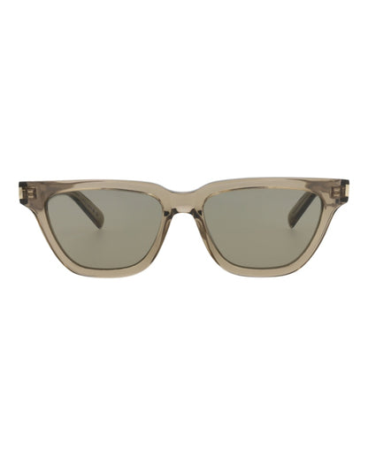 Saint Laurent Cat Eye-Frame Recycled Acetate Sunglasses Brown/Brown/Grey (SL462SULPI-30011402-017)