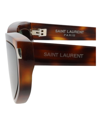 Saint Laurent Cat Eye-Frame Recycled Acetate Sunglasses Havana Havana Green (SL634NOVA-30014744-003)