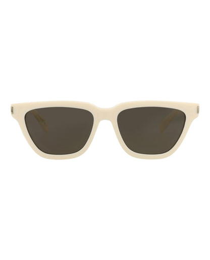 Saint Laurent Cat Eye-Frame Recycled Acetate Sunglasses Ivory Ivory Grey (SL462SULPI-30011402-018)