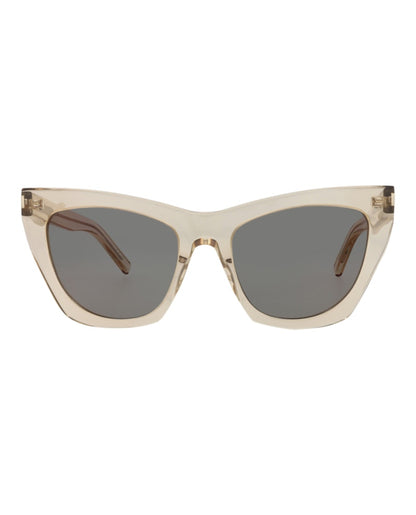 Saint Laurent Cat Eye-Frame Recycled Acetate Sunglasses Nude Nude Copper (SL214KATE-30002632-023)