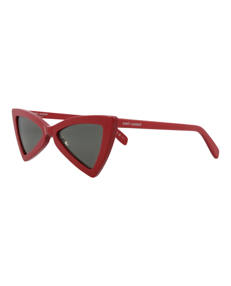 Saint Laurent Cat Eye-Frame Recycled Acetate Sunglasses Red Red Grey (SL207JERRY-30002309-008)