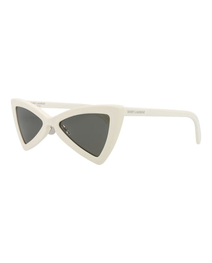 Saint Laurent Cat Eye-Frame Recycled Acetate Sunglasses White White Grey (SL207JERRY-30002309-007)