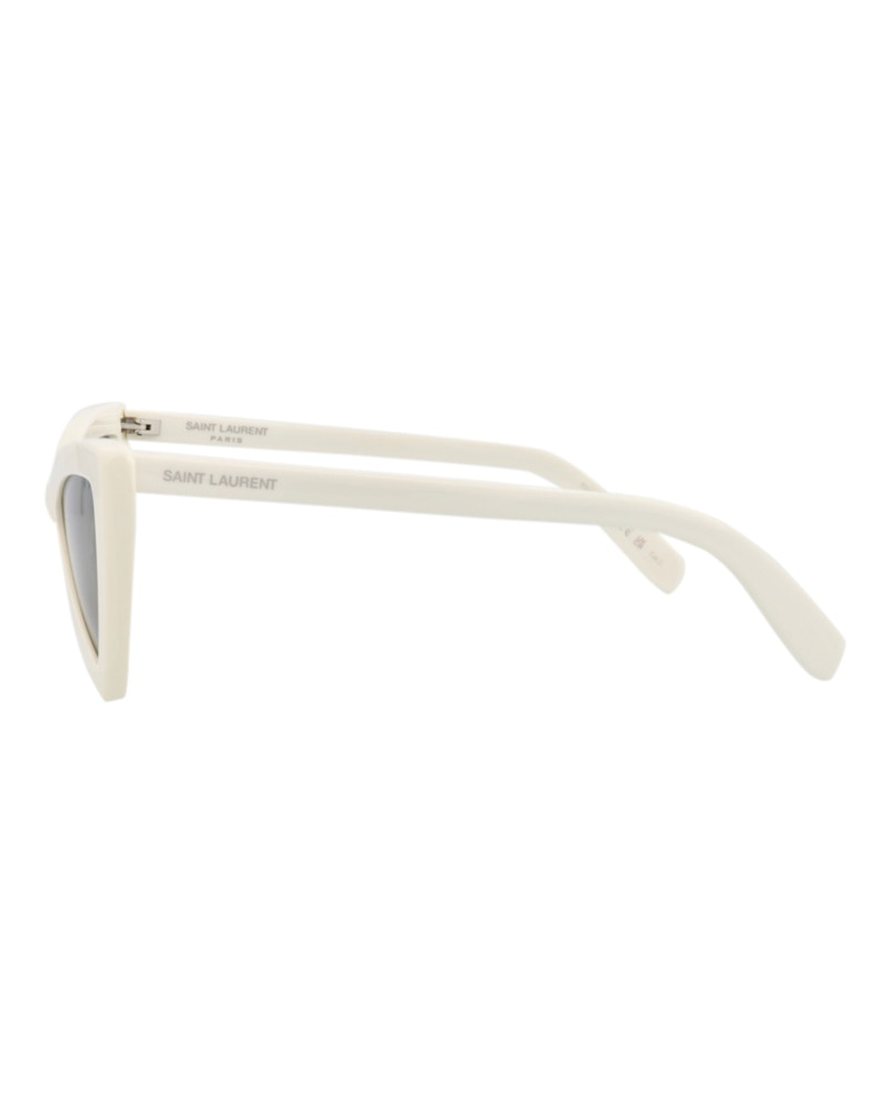 Saint Laurent Cat Eye-Frame Recycled Acetate Sunglasses White White Grey (SL207JERRY-30002309-007)