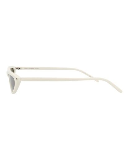 Saint Laurent Cat Eye-Frame Recycled Acetate Sunglasses White White Grey (SL703-30015705-003)
