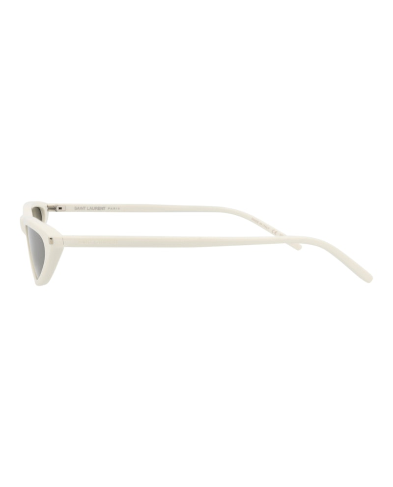 Saint Laurent Cat Eye-Frame Recycled Acetate Sunglasses White White Grey (SL703-30015705-003)