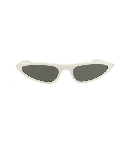 Saint Laurent Cat Eye-Frame Recycled Acetate Sunglasses White White Grey (SL703-30015705-003)