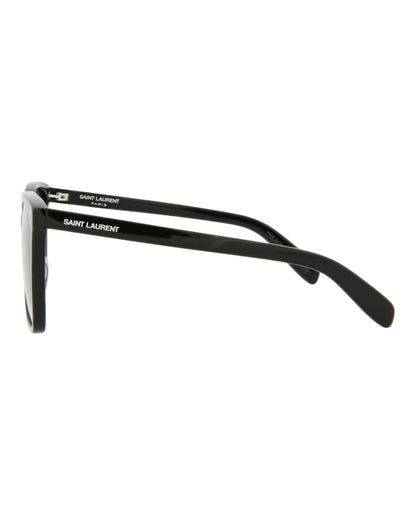 Saint Laurent Cat Eye Sunglasses Black/Black/Grey (SL175-30001577-001)