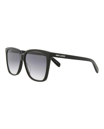 Saint Laurent Cat Eye Sunglasses Black/Black/Grey (SL175-30001577-001)