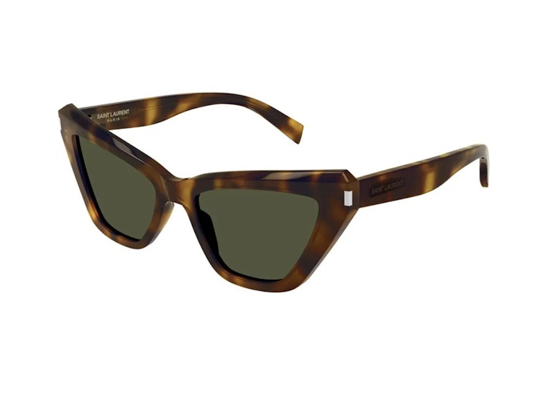 Saint Laurent Cat Eye Sunglasses Havana/Green (SL466-002-54)