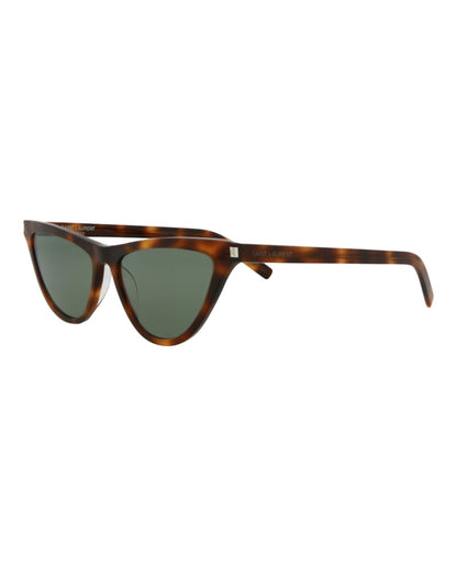 Saint Laurent Cat Eye Sunglasses Havana/Havana/Green (SL550SLIM-30013720-002)