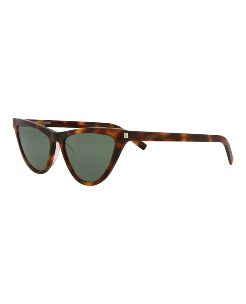 Saint Laurent Cat Eye Sunglasses Havana/Havana/Green (SL550SLIM-30013720-002)
