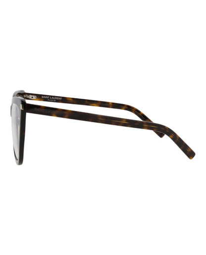 Saint Laurent Cat Eye Sunglasses Havana/Havana/Transparent (SL548SLIM-30013713-007)