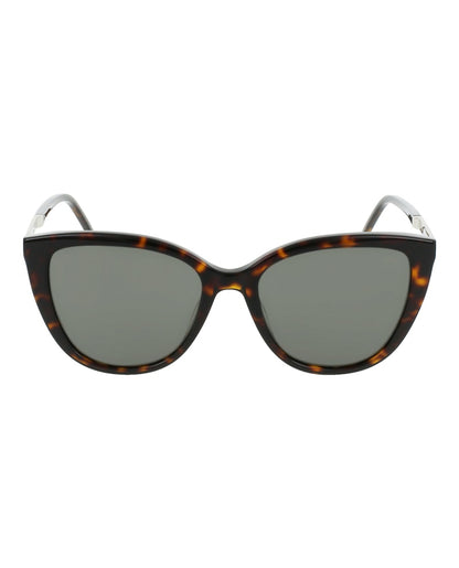 Saint Laurent Cat Eye Sunglasses Havana Silver Grey (SLM70-30009623-003)