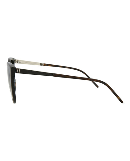 Saint Laurent Cat Eye Sunglasses Havana Silver Grey (SLM70-30009623-003)