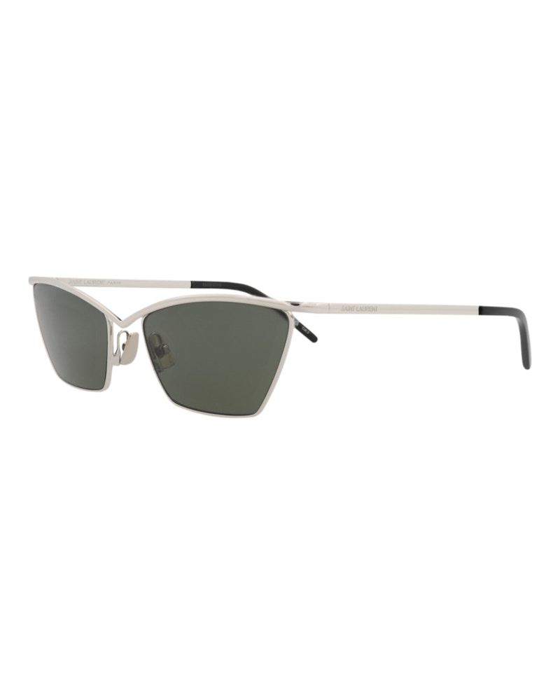Saint Laurent Cat Eye Sunglasses Silver Silver Grey (SL637-30014745-002)