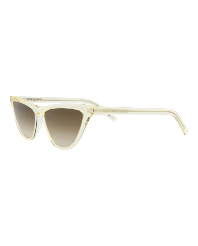 Saint Laurent Cat Eye Sunglasses Yellow/Yellow/Brown (SL550SLIM-30013720-005)