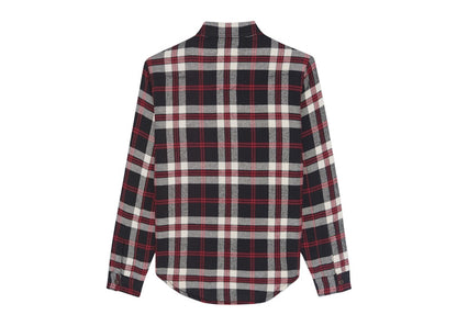 Saint Laurent Checked Vintage Sherling Shirt Red/Black/White