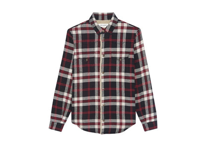 Saint Laurent Checked Vintage Sherling Shirt Red/Black/White