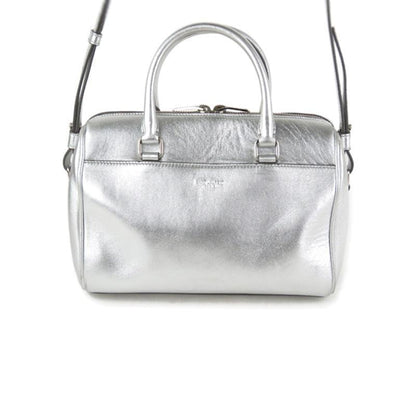 Saint Laurent Classic Sac Shoulder Bag Duffle Mini Metallic Silver