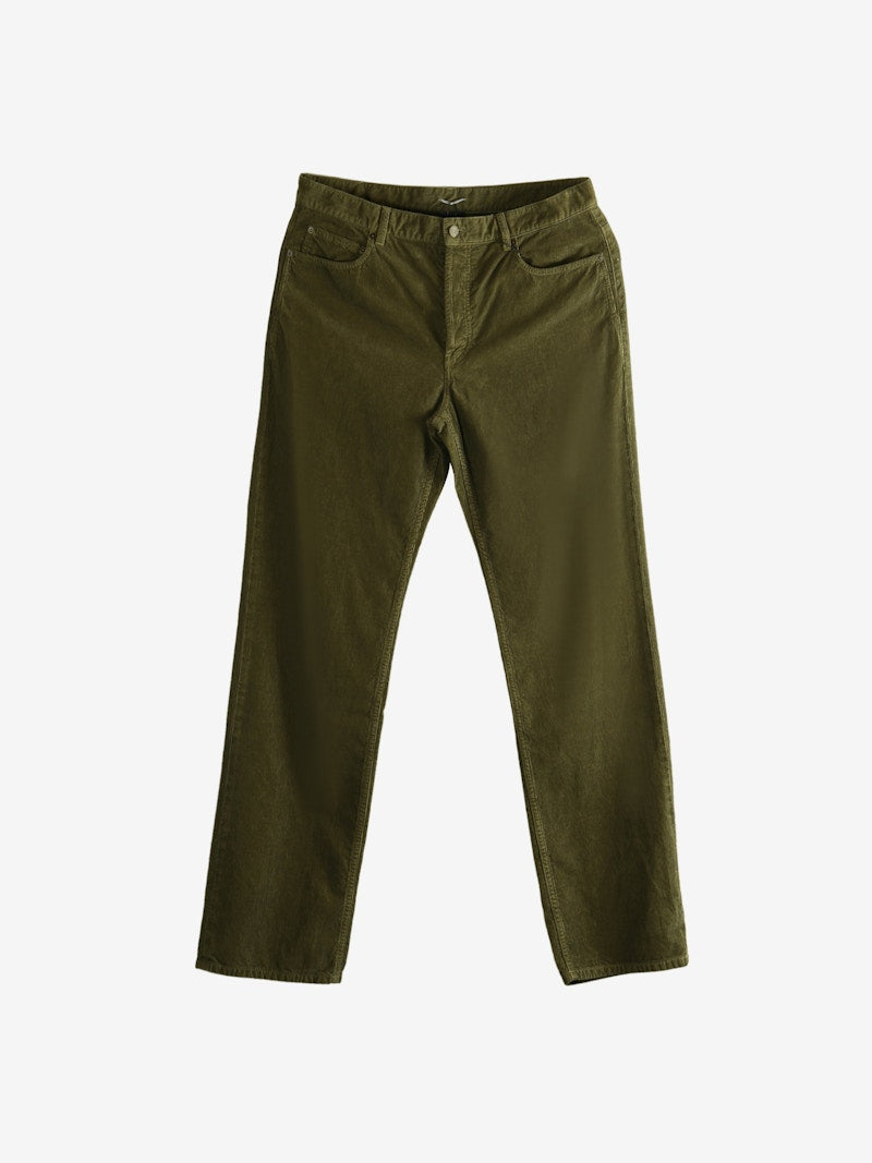 Saint Laurent Distressed Denim Jeans Huntingn Khaki