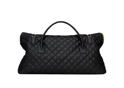 Saint Laurent ES Giant Travel Bag In Quilted Leather Black