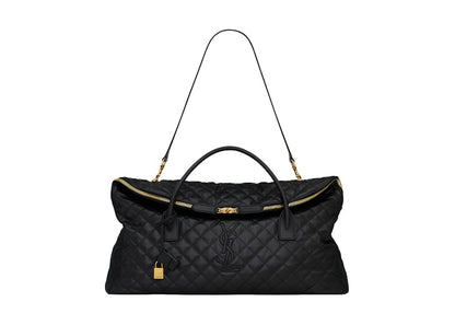 Saint Laurent ES Giant Travel Bag In Quilted Leather Black