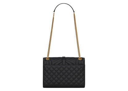 Saint Laurent Envelope Bag Medium Matelasse Leather Noir