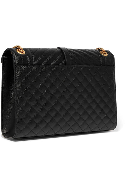 Saint Laurent Envelope Grain de Poudre Large Black
