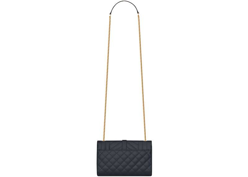 Saint Laurent Envelope Grain de Poudre Small Black