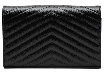 Saint Laurent Envelope Wallet Strap Black