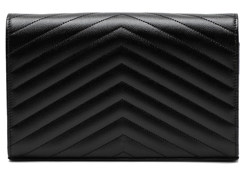 Saint Laurent Envelope Wallet Strap Black